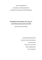 Referāts 'Zviedrijas ekonomika 1995.-2013.gadā un attiecības ar Baltijas valstīm', 1.