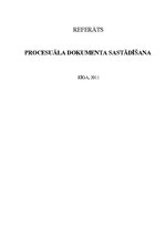 Referāts 'Procesuāla dokumenta sagatavošana', 1.
