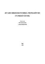 Konspekts 'Ievads mikroekonomikā. Pieprasījums un piedāvājums', 1.