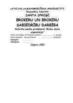 Referāts 'Biržas brokeri un brokeru sabiedrības darbība', 1.