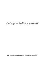 Konspekts 'Latvija mūsdienu pasaulē', 1.