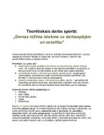 Konspekts 'Dienas režīma ietekme uz darbaspējām un veselību', 1.