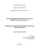 Eseja 'Lexical and grammatical cohesion in the excerpt from Virginia Woolf's “Between t', 1.