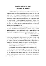 Konspekts 'Stylistic Analysis for Story "A Matter of Timing"', 1.