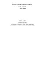 Diplomdarbs 'Juridiskas personas maksātnespēja', 1.