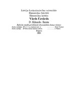 Referāts 'Dāvida Rikardo darbs par renti', 1.