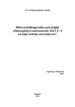 Konspekts 'Diferenciāldiagnostika neiroloģijā "Pleksopātija Lumbosacralis Th12–L–S un kāju ', 1.