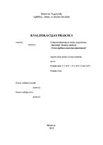 Prakses atskaite 'Kvalifikācijas prakses atskaite pedagoģijā', 1.