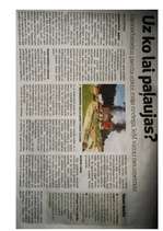 Eseja 'Raksta "Uz ko lai paļaujas" analīze', 1.