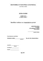 Referāts 'Konfliktu vadīšana un atspoguļojums praksē', 1.