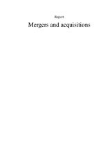 Konspekts 'Mergers and Acquisitions', 1.