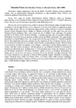 Konspekts 'Marsīlio Fičīno dzīve un filosofiskā darbība', 1.