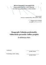 Referāts 'Daugavpils Celtnieku profesionālās vidusskolas personāla vadības projekts', 1.