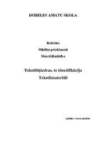 Referāts 'Tekstilšķiedras, to identifikācija', 1.