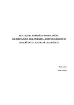 Referāts 'Bioloģiski noārdāmu biopolimēru salīdzinājums ar komerciāliem polimēriem 3D druk', 1.