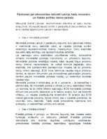 Konspekts 'Ekonomikas stāvoklis Latvijā. Pārdomas', 1.