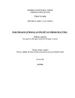 Prakses atskaite 'Par praksi prokuratūrā', 1.