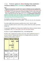 Konspekts 'Piesātināto ogļūdeņražu homologu rinda, nomenktatūra, alkilgrupas, izomērija', 1.