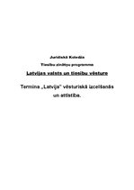 Konspekts 'Termina "Latvija" vēsturiskā izcelšanās un attīstība', 1.