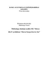 Referāts 'Mārketinga situācijas analīze', 1.