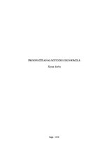 Referāts 'Prognozēšanas metodes ekonomikā', 1.