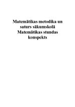 Paraugs 'Matemātikas metodika un saturs sākumskolā', 1.