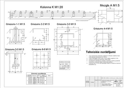 Paraugs 'Metāla konstrukcijas rasējumi', 2.