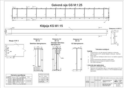 Paraugs 'Metāla konstrukcijas rasējumi', 3.