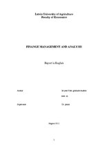 Referāts 'Finance Management and Analysis', 1.