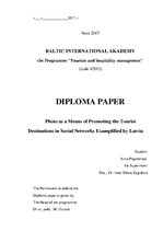 Diplomdarbs 'Фотография, как средство продвижения туристических дестинаций в социальных сетях', 3.