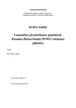 Referāts 'Uzmanības piesaistīšanas paņēmieni Pasaules Dabas Fonda reklāmas plakātos', 1.