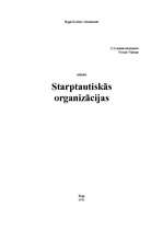 Referāts 'Starptautiskās organizācijas', 6.