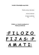 Referāts 'Filosofijas pamati', 1.