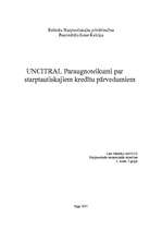 Referāts 'UNCITRAL - paraugnoteikumi par starptautiskajiem kredītu pārvedumiem', 1.