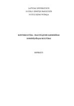 Referāts 'Kontrkultūra - izaicinājums sabiedrības dominējošajai kultūrai', 1.