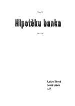 Referāts 'Hipotēku bankas analīze', 1.