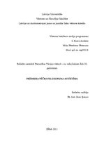 Referāts 'Frīdriha Nīčes filosofijas attīstība', 1.
