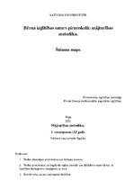 Prezentācija 'Bērna izglītības saturs pirmsskolā: mājturības metodika', 1.