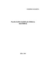 Eseja 'Paražu tiesību institūti pēc folkloras materiāliem', 1.