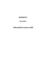 Referāts 'Enerģētika. Alternatīvie resursi', 1.