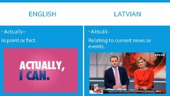 Prezentācija 'English-Latvian False Friends', 3.