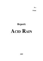 Referāts 'Acid Rain', 1.