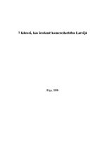 Referāts 'Septiņi faktori, kas ietekmē komercdarbību Latvijā', 1.