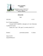 Paraugs 'Komandējuma rīkojums', 1.