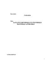 Konspekts 'Laulāto likumiskas un līgumiskas mantiskās attiecības', 1.