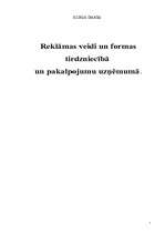 Referāts 'Reklāmas veidi un formas tirdzniecībā un pakalpojumu uzņēmumā', 1.