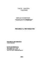 Referāts 'Bērnu vasaras nometnes "Saule un prieks" projekta pieteikums', 1.