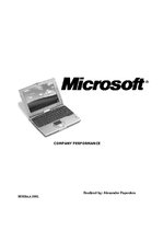 Referāts 'Microsoft Incoroporation Company Performance', 1.