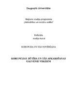 Referāts 'Korupcijas būtība un tās apkarošanas galvenie virzieni', 1.