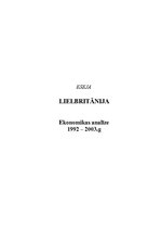 Konspekts 'Lielbritānija - ekonomikas analīze 1992.-2003.g.', 1.